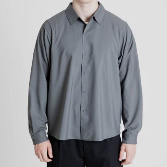 Goldwin Act Wool Shirt - Blue Gray - Picture 4 of 10